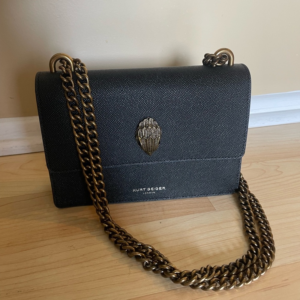 Kurt Geiger Black Chain Shoulder Bag